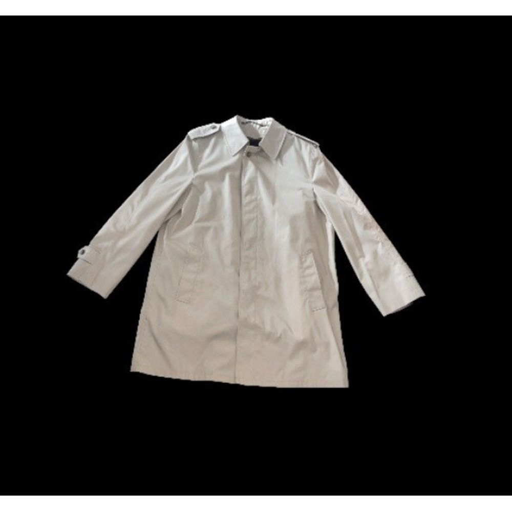 Vintage Stanley Blacker Trench Coat Men's 44 Long Tan Zip Out Lining Overcoat